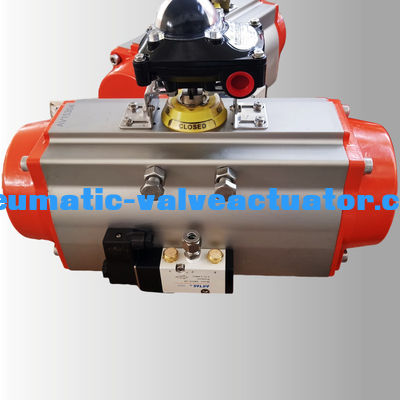 Kontrol valfleri için Rack ve Pinion Çeyreği Dönüşlü Pnömatik Döner Aktüatörler
